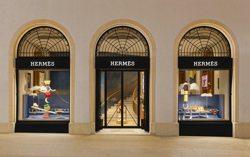 Vitrines Hermès à Zurich